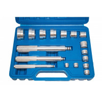 Набор оправок для выпрессовки подшипников, втулок, сальников  17 пр. VR 50147