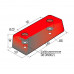 Отбойник (буфер) резиновый 140х50х40мм.  ( два отверстия 8мм. ось 90мм.)  1994