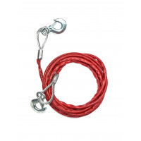 Трос буксировочный стальной   3,5т. 5м. Ф-8 мм. в оплетке с крюками  АД  44135