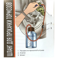Шланг для прокачки тормозов с обратным клапаном 4871 Шланг для прокачки тормозов с обратным клапаном 4871
