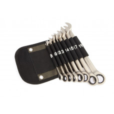 Набор комбинированных  трещоточных ключей  8 пр. 8-19 мм. фирменная сумка ДТ 515085