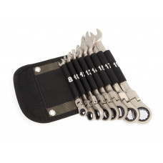 Набор ключей трещоточных  шарнирных  8 пр. 8-19 мм.фирменная сумка  ДТ 515485