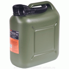 Канистра 10л.  для ГСМ усиленная пластик ВП (с заливным устройством) зеленая АД 42910
